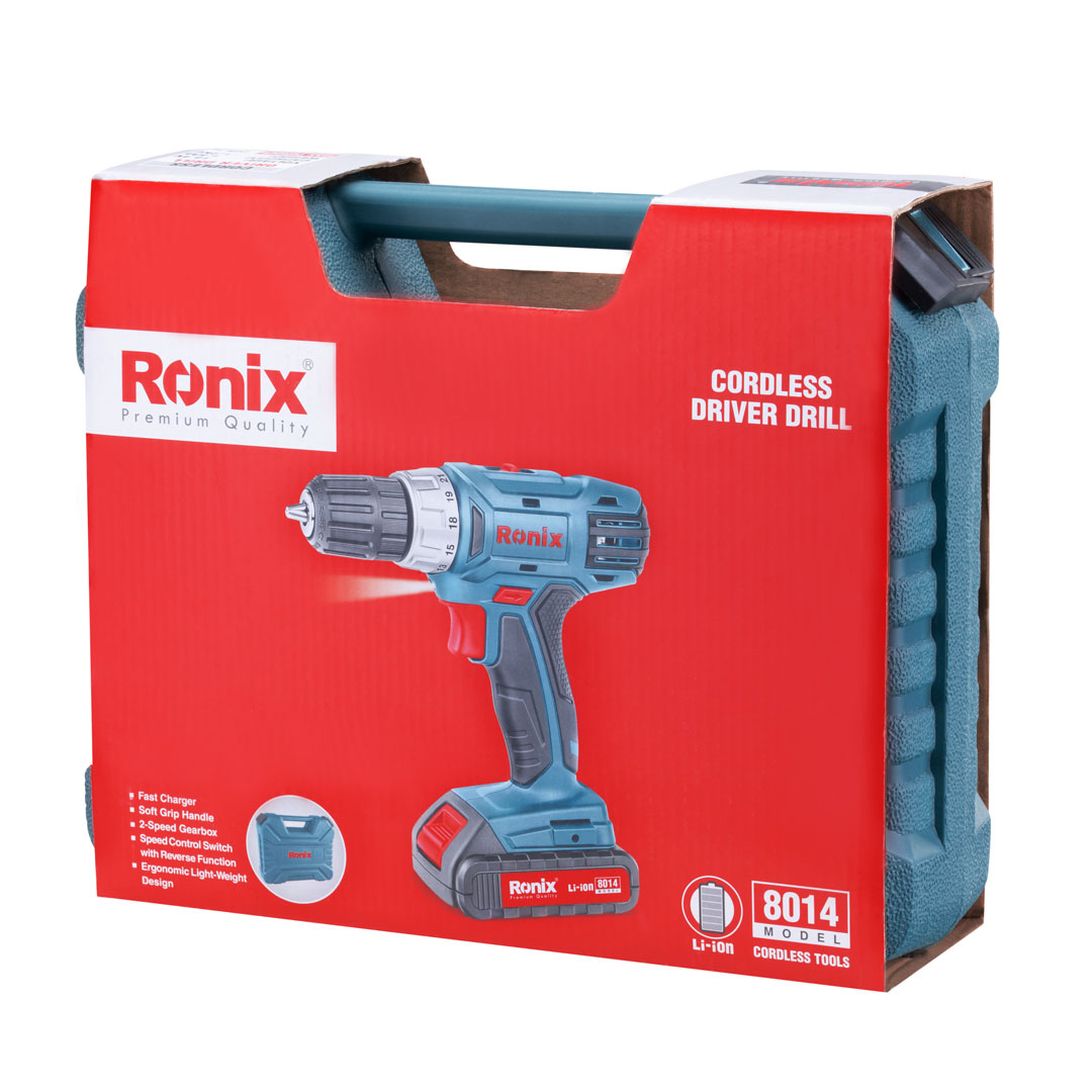 دریل پیچگوشتی شارژی لیتیوم 8014 رونیکس